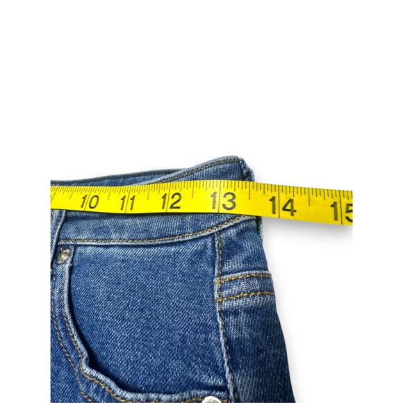 Tommy Jean Denim Mini Skirt Size 26 Raw Hem & Zipper Detail - Picture 3 of 9